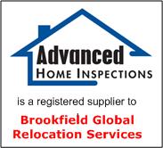 Shows Advanced Home Inspections as a registered supplier to Brookfield Global Relocation Services